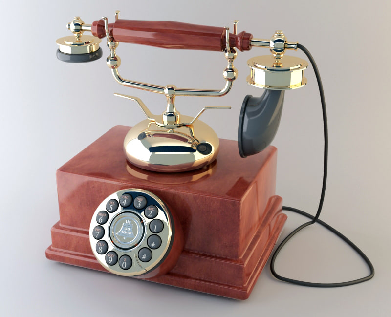 3d antique phone replica sultan r8 model